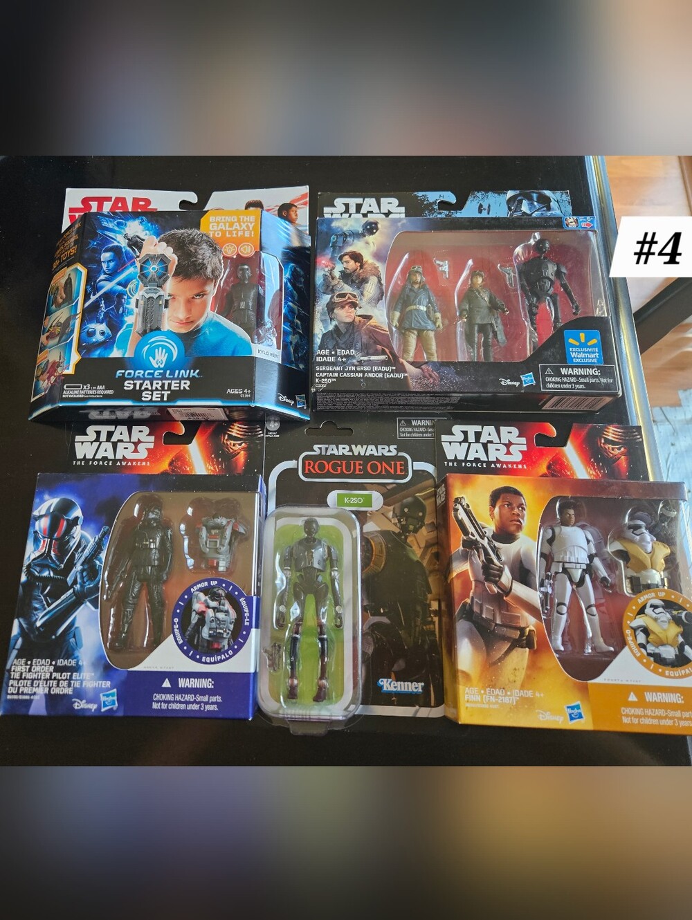 Star Wars Action Figure Lot - Black, White, Green, Blue Accents